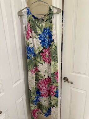 Tommy Bahama Tropical Floral Maxi Dress in Blue, Pink, White, Green